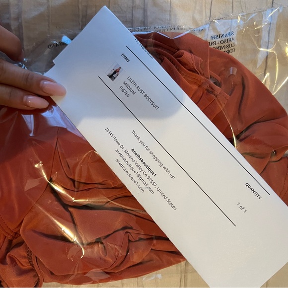 Rust Bodysuit - Picture 2 of 3